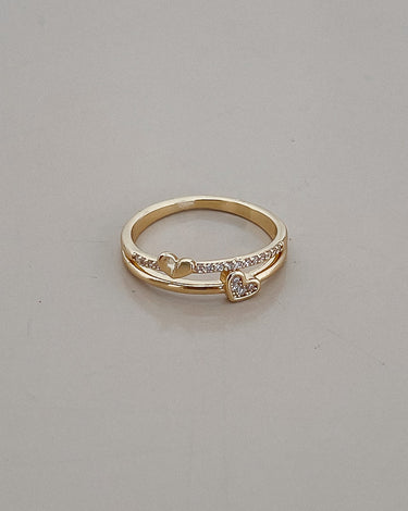 TWO HEARTS RING GOLD - STUDIO JO STORE